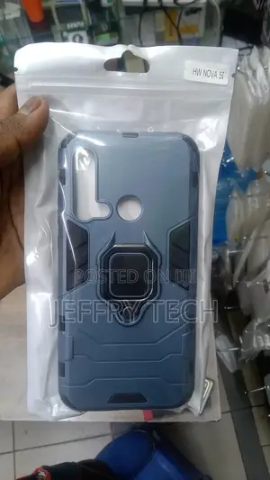 Huawei Nova 5T Ironman Ring Stand PC TPU Armor Phone Case Ca