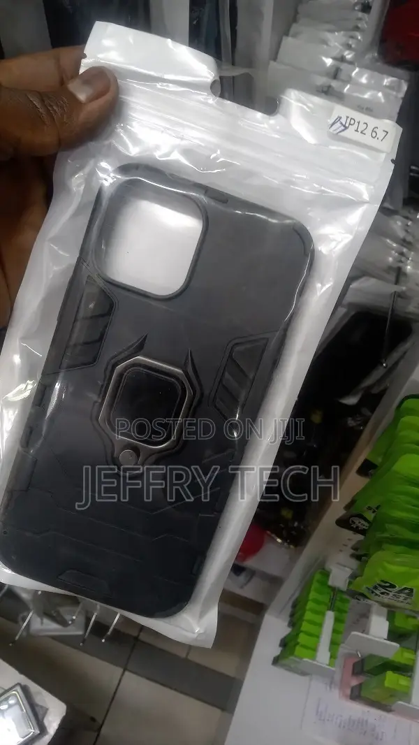 iPhone 12 Pro Max 6.7" Case With Ring Holder Dual Layer Sho
