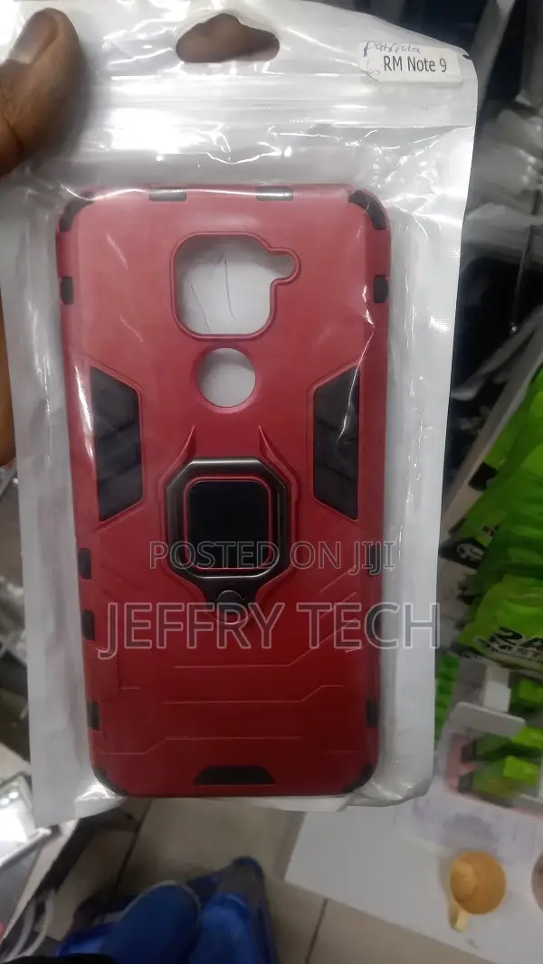 Xiaomi Redmi Note 9 Case Armor PC Cover Metal Ring Hold