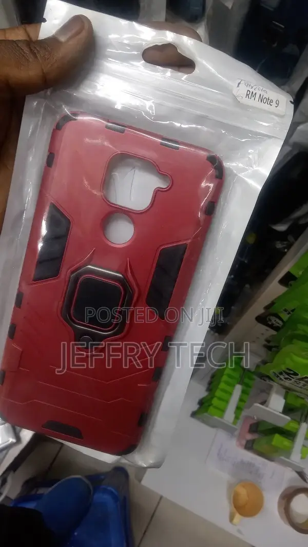 Xiaomi Redmi Note 9 Case Armor PC Cover Metal Ring Hold
