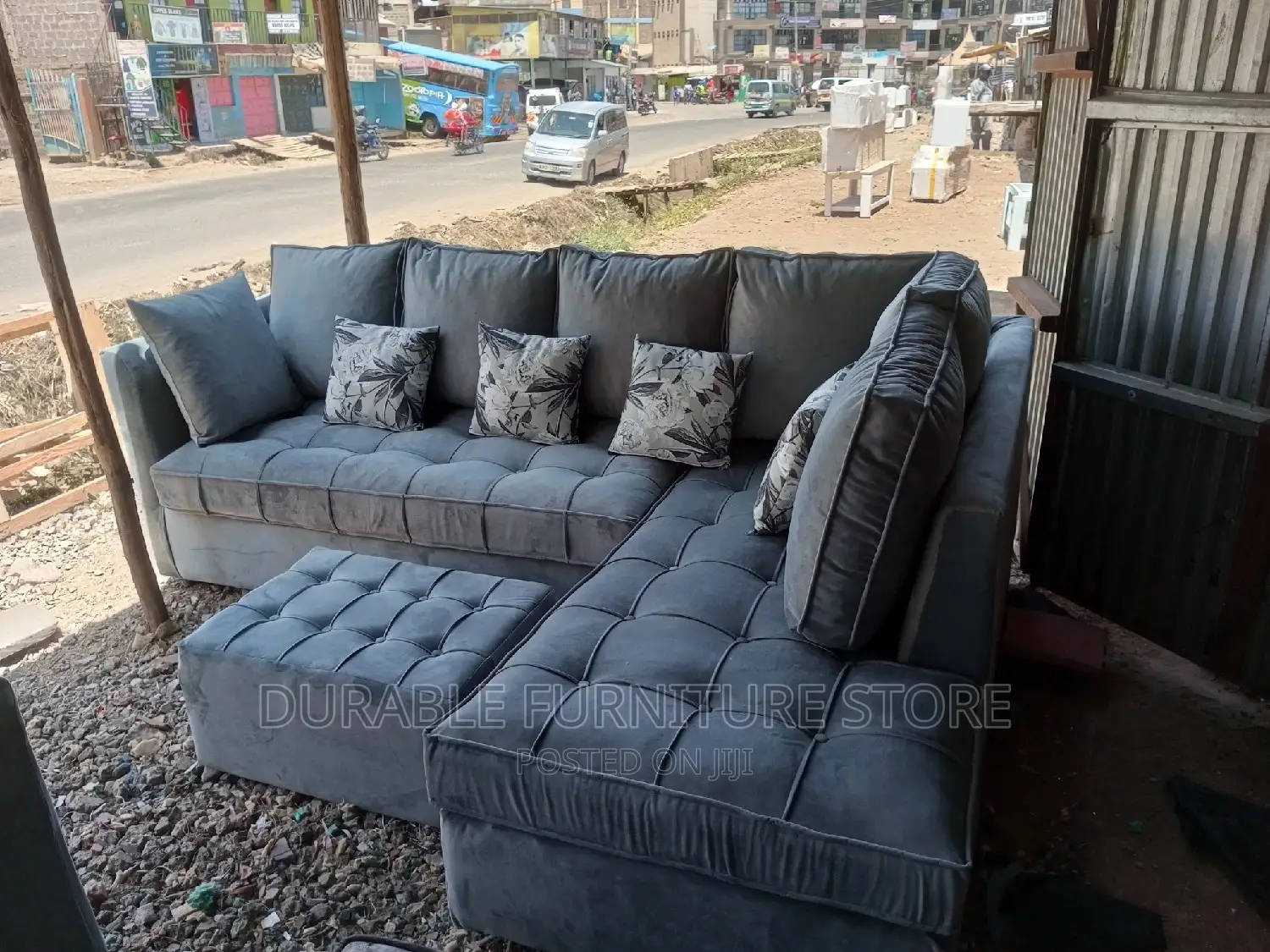 L Shape Sofa Grey