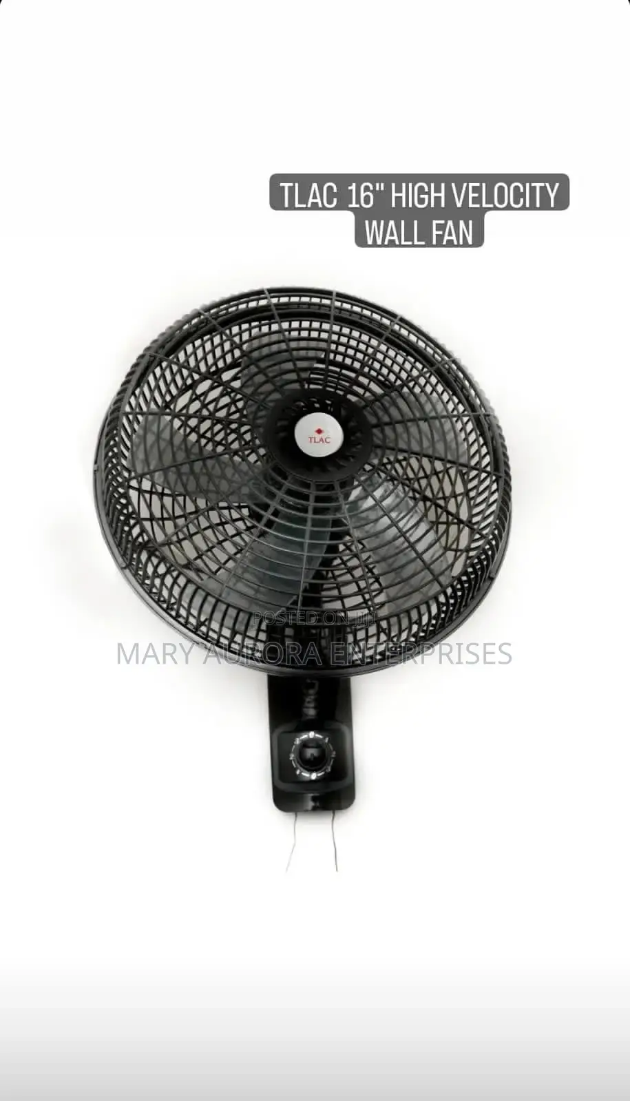16 Inch Velocity Wall Fan