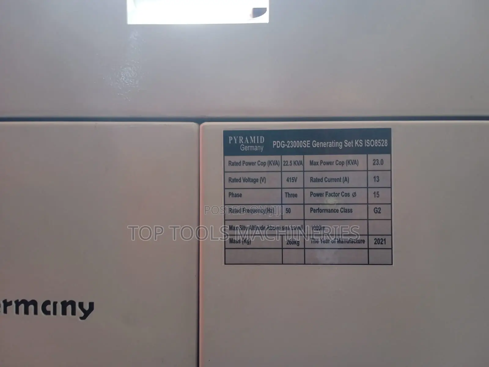 Pyramid Germany 3phase Generator + ATS 23KVA