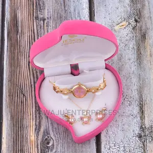 Ladies Stylish Watch Necklace Earrings Gift Set