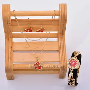 Elegant Watch Plus Necklace Earings Gift Set