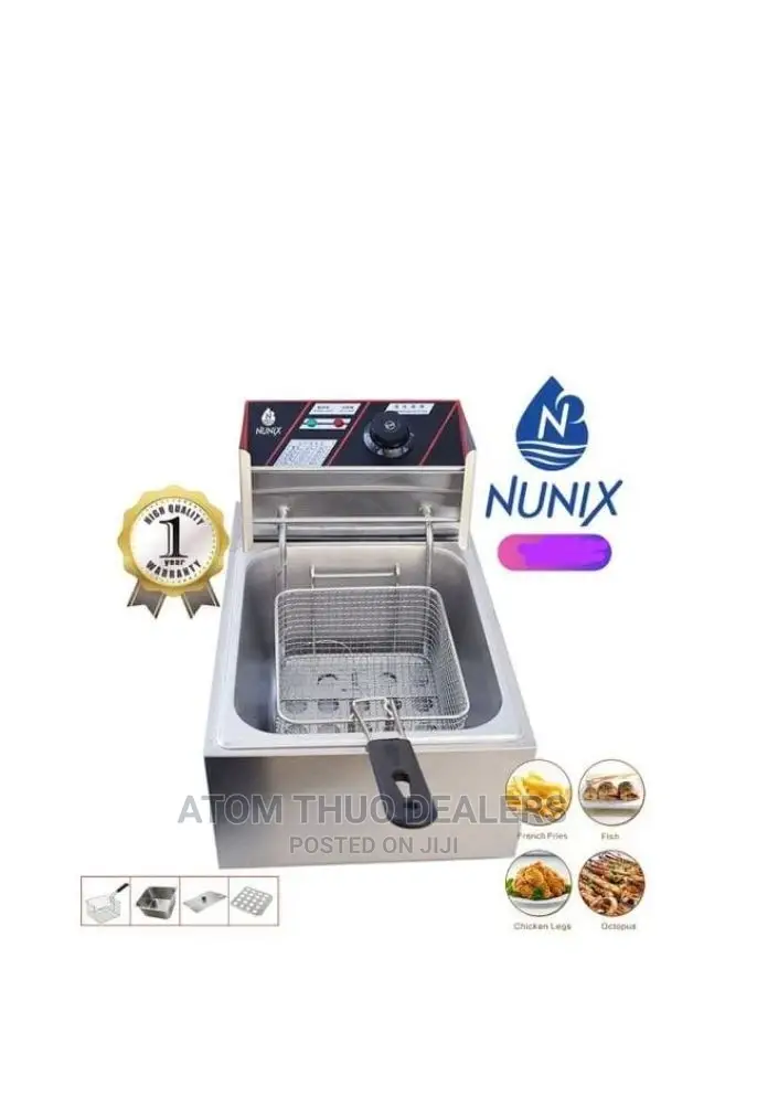 Nunix Single Electric Deep Fryer Machine - 6l-2500w