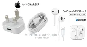 Apple 5W Charger for iPhone 5 6 7 8 9 + BLUETOOTH EARPHONE