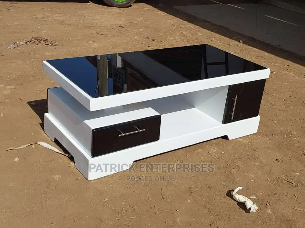 Morden Locally Made Black and White Coffee Table Top Glass