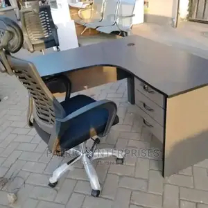 Executive Lshaped Office Desk Plus Headrest Office Chair