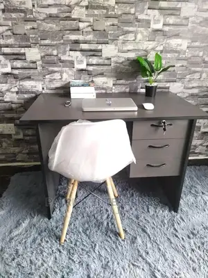 0.9 Mtrs Office Desk Plus Bistrol Eames Chairs