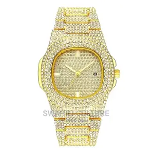 Luxury Ice Out Diamond Watch_gold