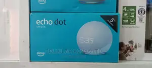 Echo Dot 5th Generation With Clock Cloud Blue