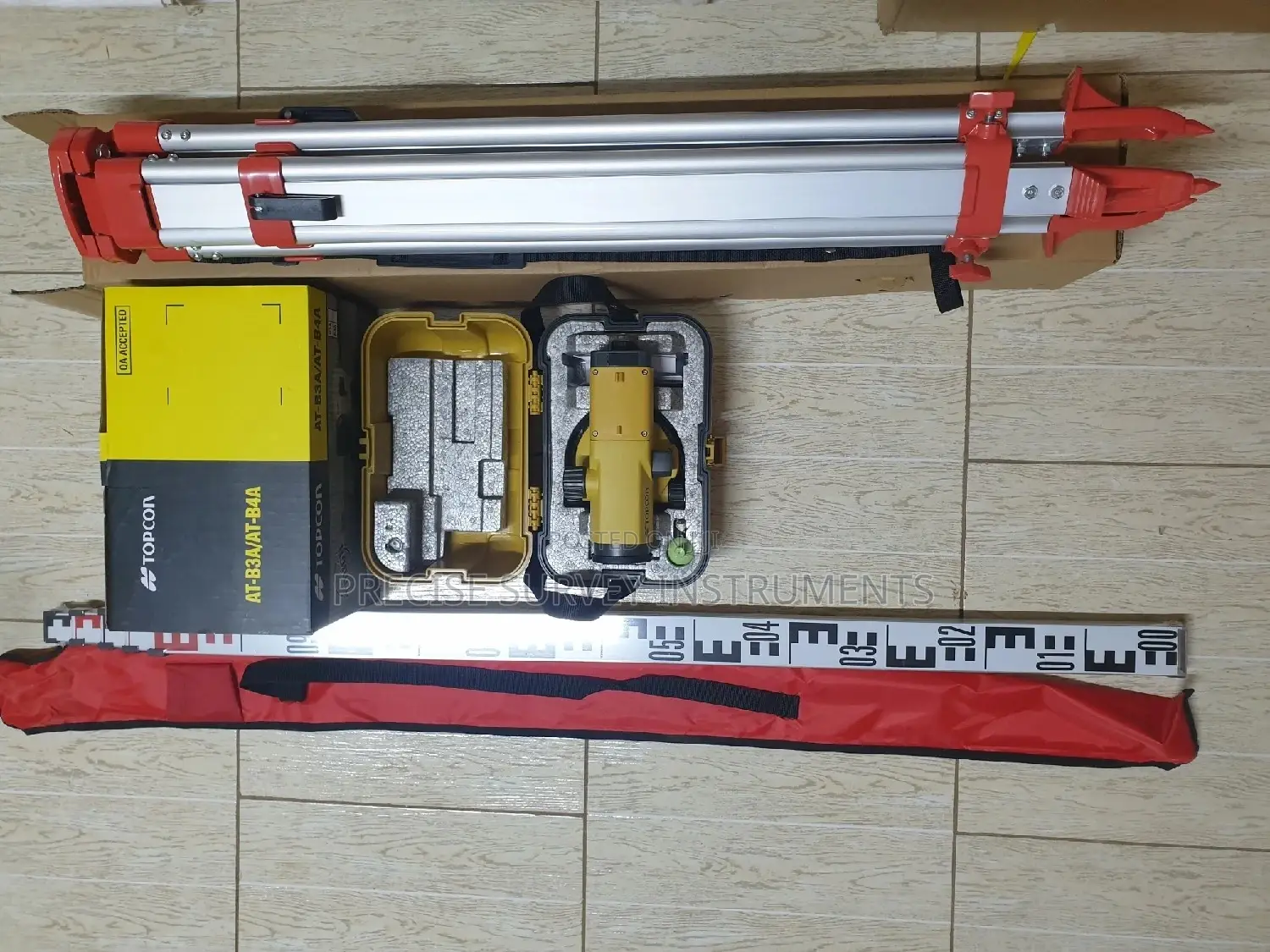Topcon X24 Automatic Dumpy Level Set (Staff +Tripod)