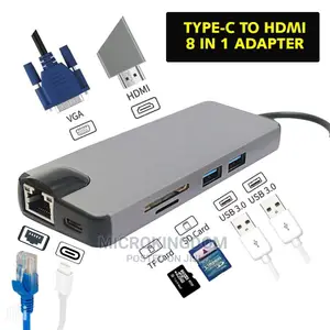 Type C to Hdmi 8 in 1 With Vga