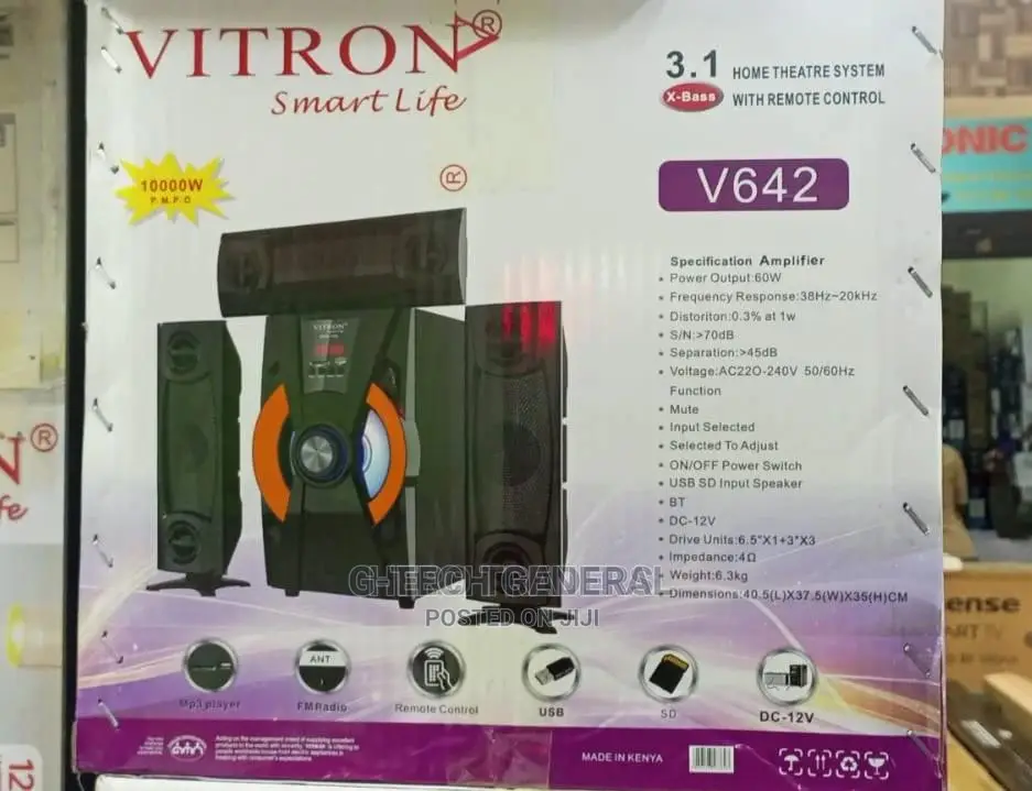 Vitron , 3.1ch Super Bass Bt/Usb/Sd/Fm V-642