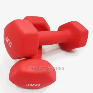 3kg Red Neoprene Coated Dumpbell