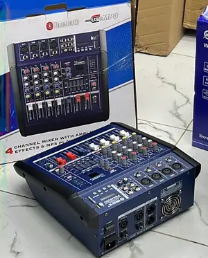 Max 4 Channel Audio Powered Mixer With Bluetooth and USB