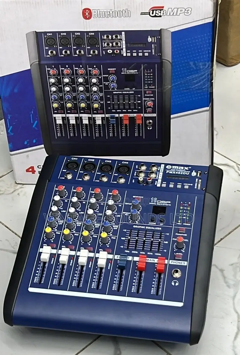 Max 4 Channel Active Powered Mixer With Bluetooth and USB