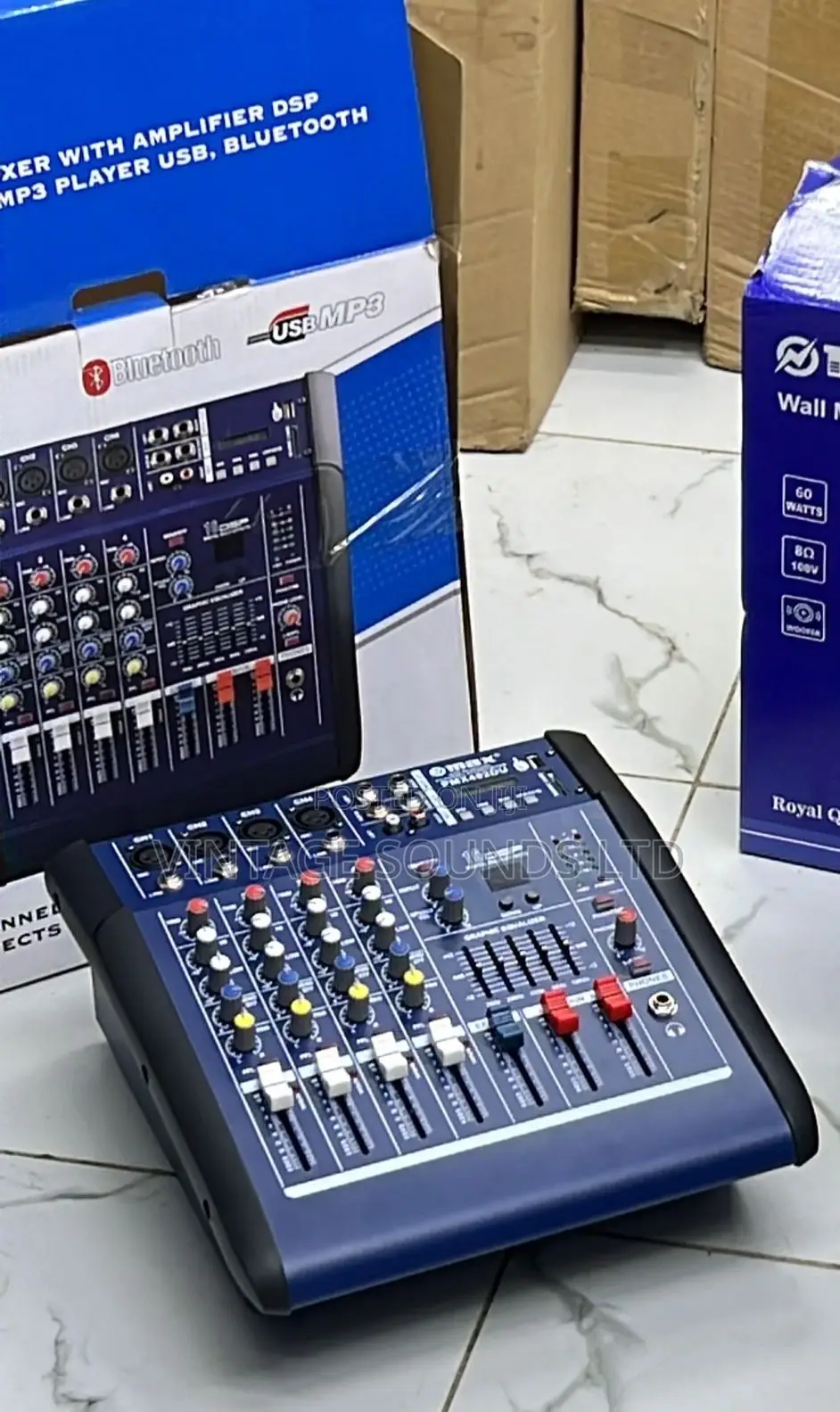 Max 4 Channel Active Powered Mixer With Bluetooth and USB