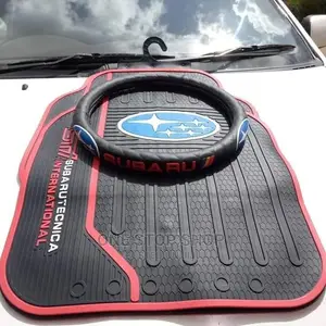 5pcs Subaru Branded Mats With Matchy Branded Steering Cover