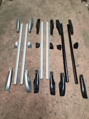 Black and Silver Universal Fit Roof Rails (Pair)