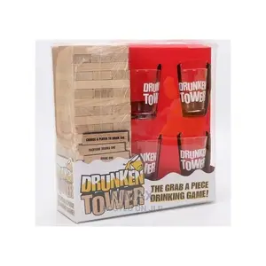 Jenga Drunken Tower Game With Drinking Glasses