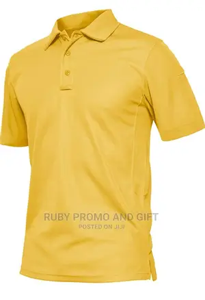 Yellow Smart Casual Polo T-Shirts