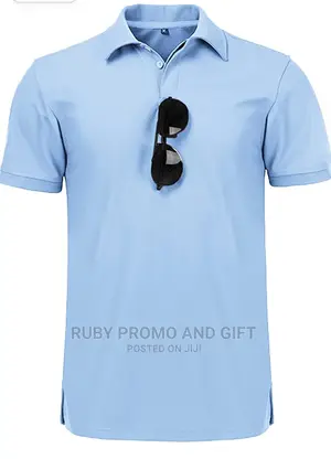 Light Blue Smart Casual Polo T-Shirts