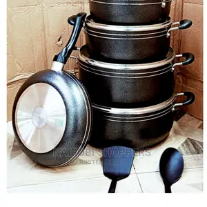 Non Stick Cookware With Pan and Serving Spoons