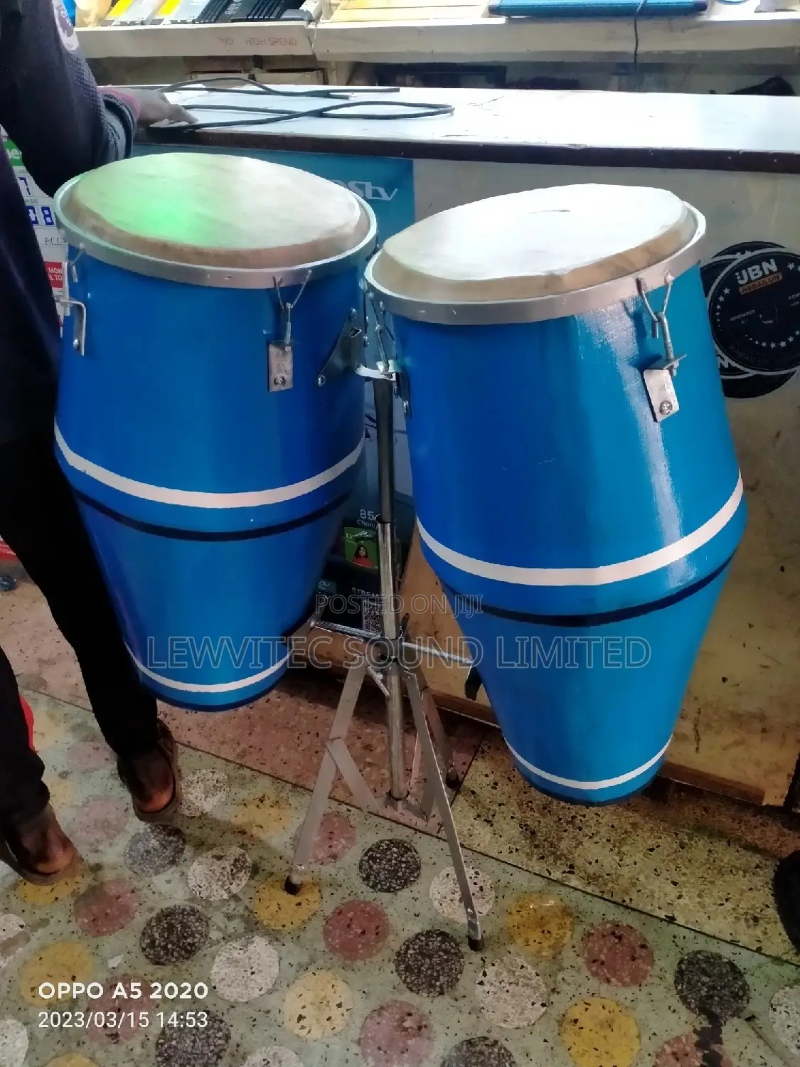 Musical Blue Tumba Drums