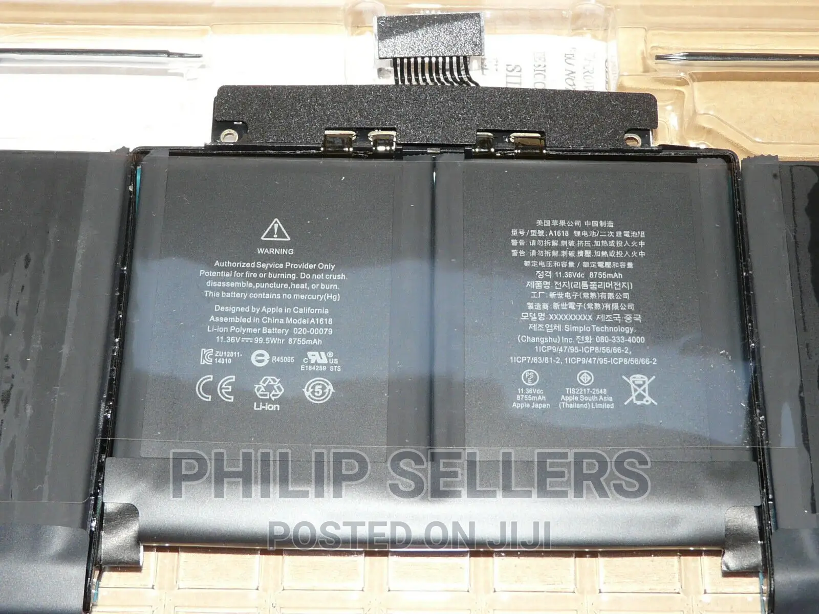 Genuine Original (OEM) Apple Macbook Pro 15" Retina A1398 Mi