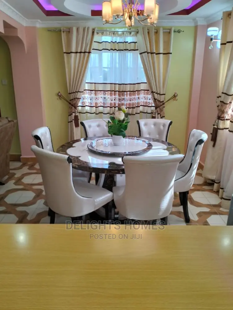 6 Seater Marble Dining Table