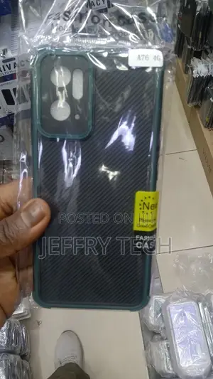 Oppo A76 Case Bumper Soft Silicone Carbon Fiber Back Cover F