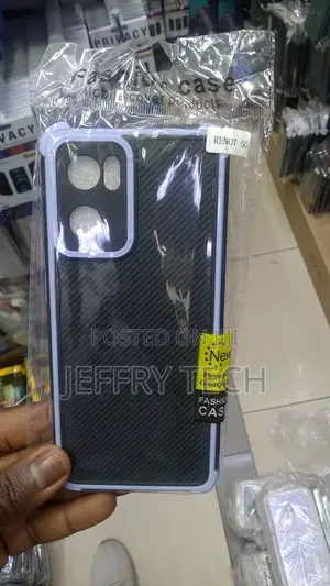 Oppo Reno 7 4G Case Bumper Anti-Knock Silicone Carbon Fiber