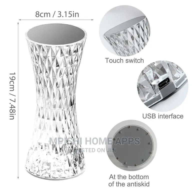LED Crystal Table Lamp