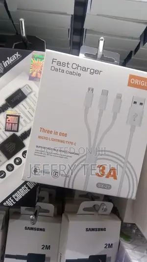 Nylon 3 in 1 Fast Charging Cable for Type-C, Micro and Iphon
