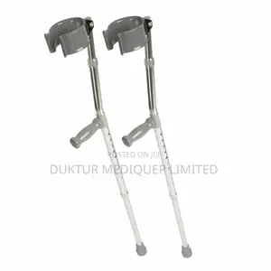 1 Pair Walking Forearm Crutches, 113kg Weight Capacity