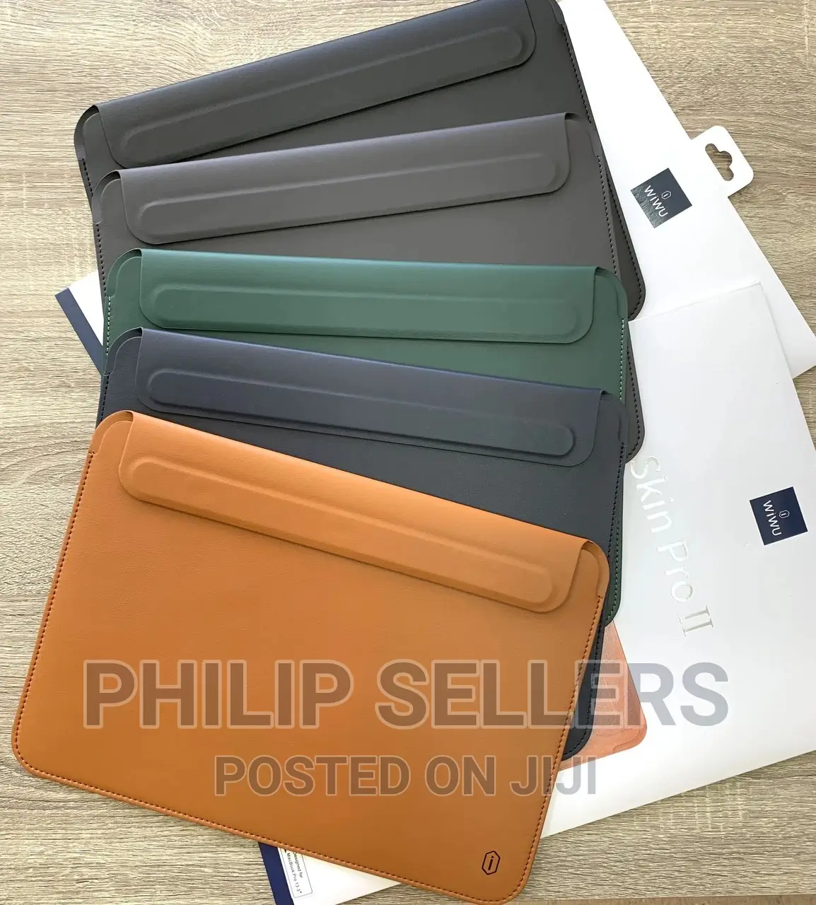 Wiwu Skin Pro II Leather Sleeve Bag for Macbook 13.3