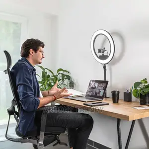 10 Inch Ring Light With 7ft (210cm) Tripod Stand Black