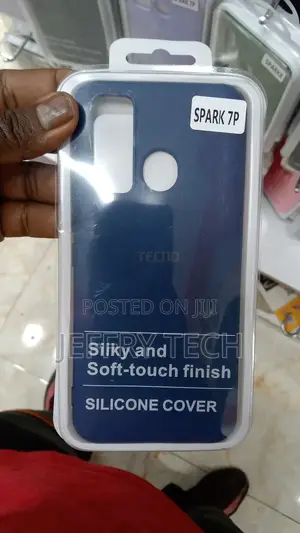 Tecno Spark 7P Phone Case Fashion Black Silicone Back P