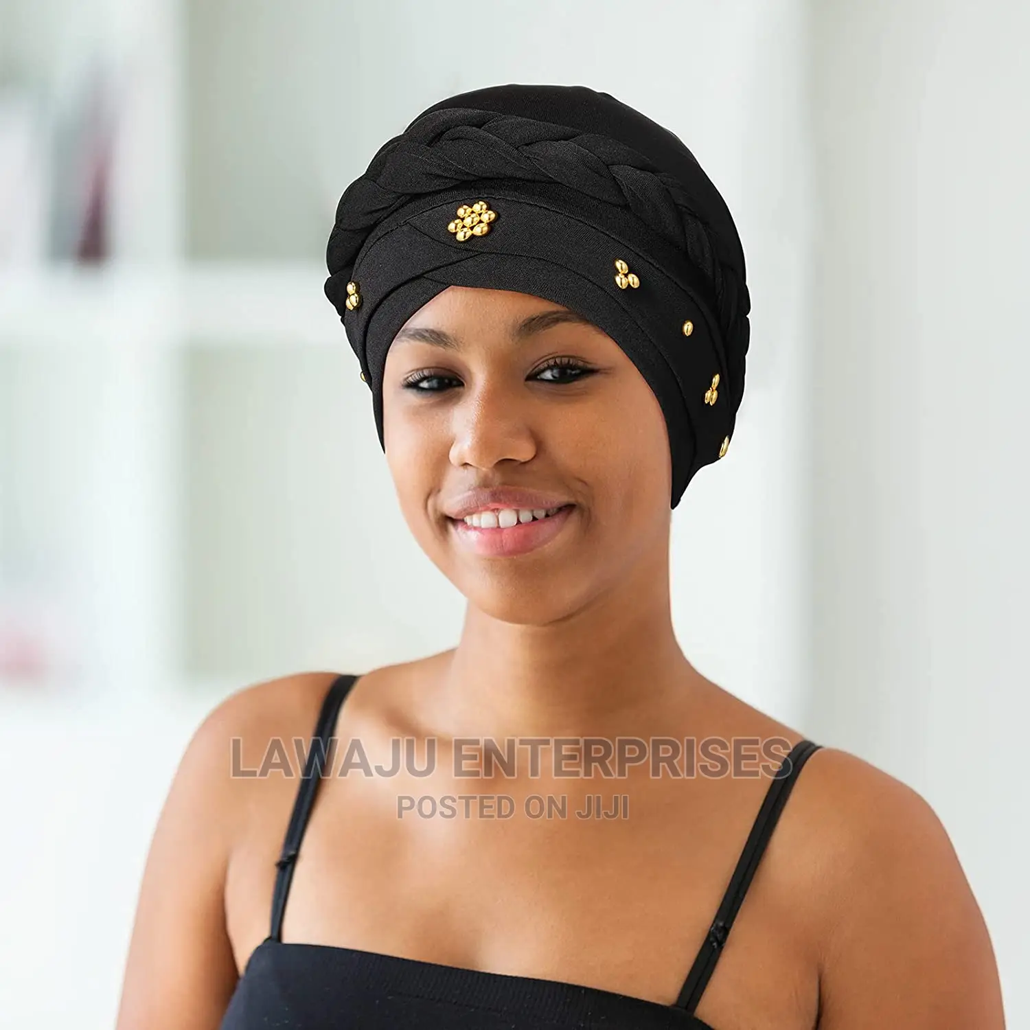 Women Head Turban With Beads