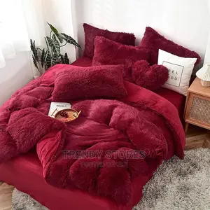 6pcs Luxury Design Velvet Plush Fluffy Duvet
