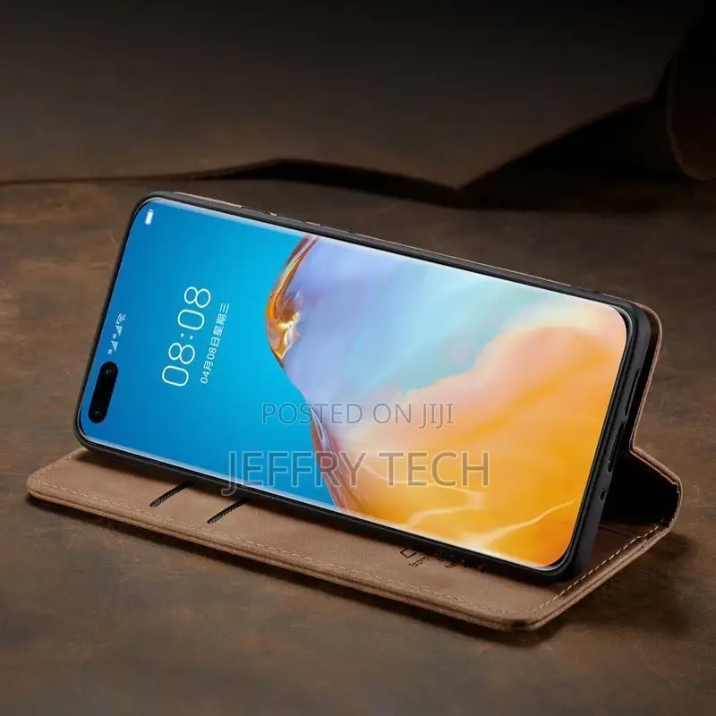Luxury Magnetic Flip Case P30 Lite Leather Wallet
