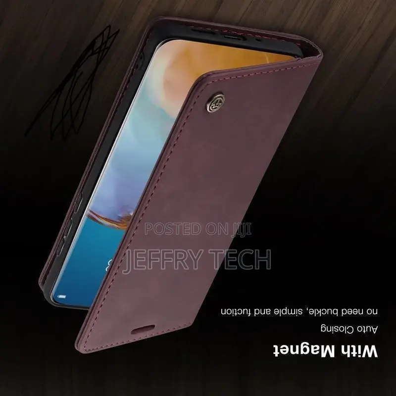 Luxury Magnetic Flip Silicone Case P3o Pro Leather Wa