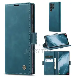 Caseme - Samsung Galaxy S23 Ultra Slim Wallet Case Blue