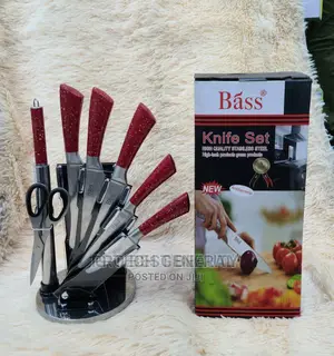 Generic 9pcs Metallic Bass Granite Knife Set