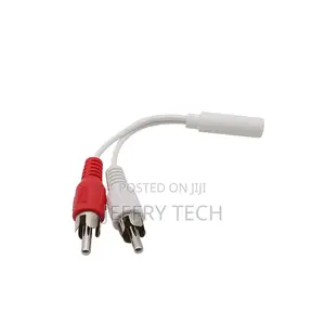10CM 3.5MM Female to 2 RCA Male Connector Jack Stereo Aux Ca