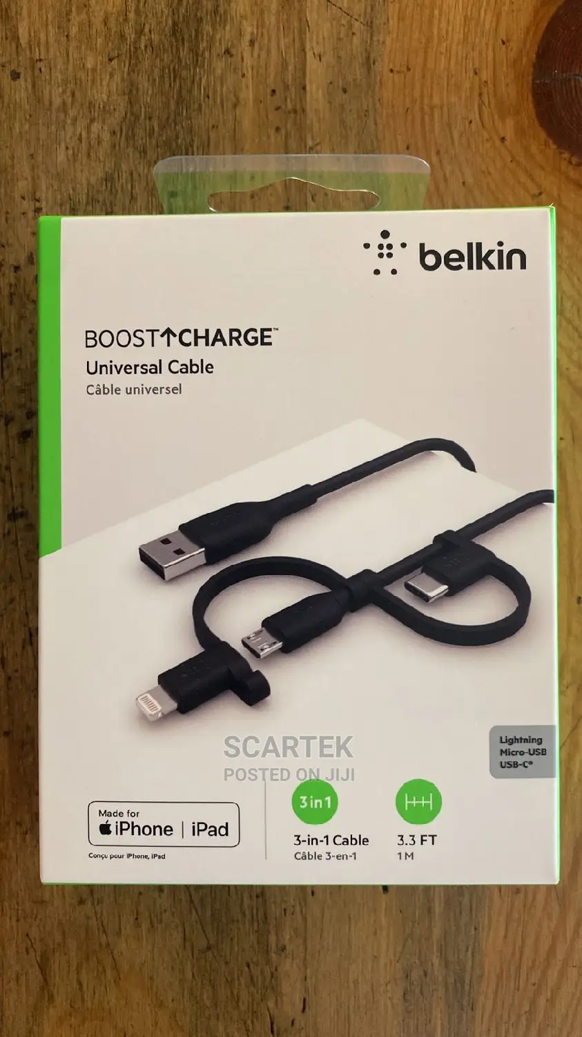 Belkin Universal Cable With Micro Usb-C Lighting Connectors