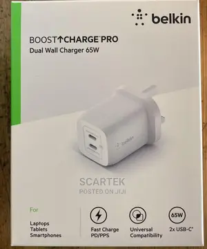 Belkin Boost Charge Pro Dual Wall Charger 65w
