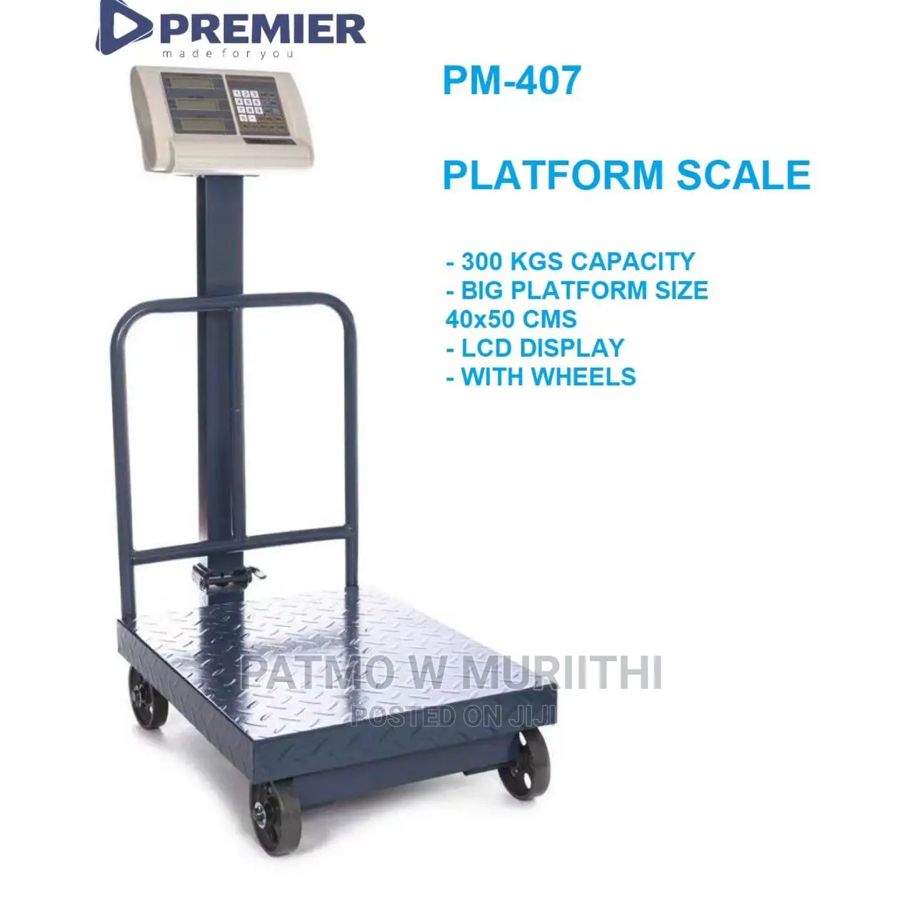 Premier Digital Weighing Scale With Platform and Wheel